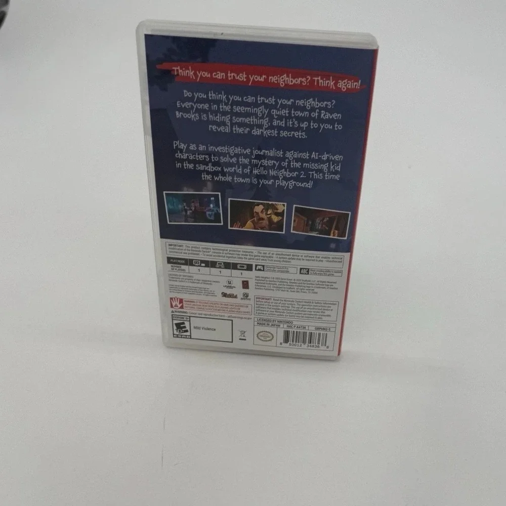 Hello Neighbor 2 Nintendo Switch Gearbox CIB Pre-Owned Working EUC
